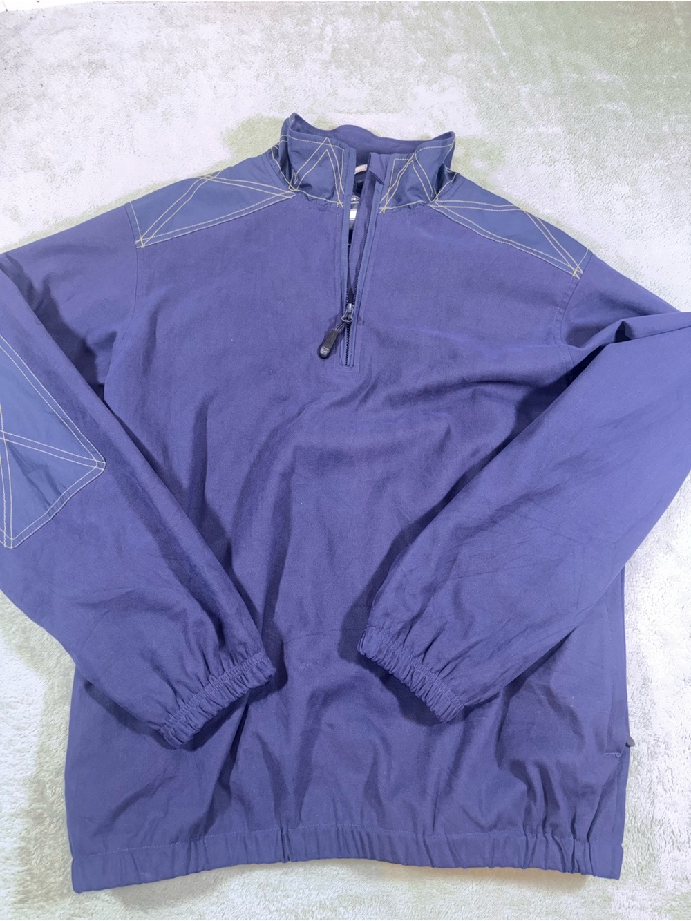 Sperry Top-Sider Vintage Quarter Zip Windbreaker Small Blue